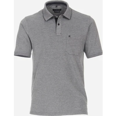 Afbeelding van Casa Moda Poloshirt Logo Navy maat L heren met Regular fit Pasvorm Stretch Suitable Herenkleding