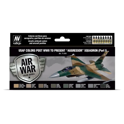 Afbeelding van Model Air War USAF colors post WWII to present Aggressor Squadron Part I 8 kleuren 17ml VAL 71616