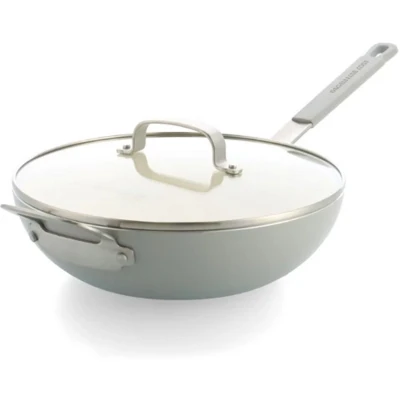 Afbeelding van Dagelijkse Kost Jeroen Meus Proline pastapan / wokpan met deksel keramische antikleef D28cm