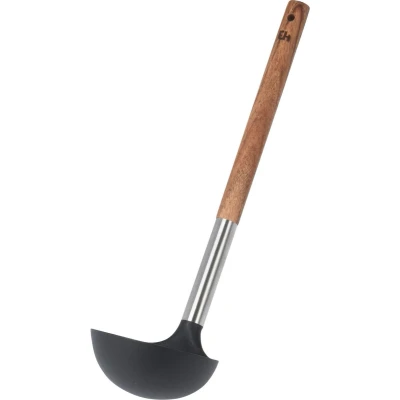 Afbeelding van Excellent Houseware Opschep/soeplepel kunststof/hout 31 cm Keukengerei Soeplepels