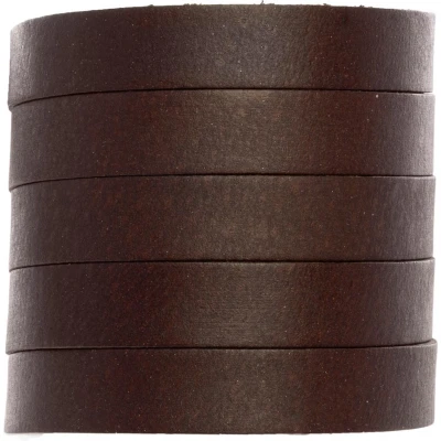 Afbeelding van DQ Plat Leer (10 x 2 mm) Natural Red Dark Brown (1 Meter)