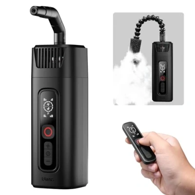 Afbeelding van ULANZI FM01 Mini rookmachine, 40 W, draagbare rookmachine met 10 m draadloze afstandsbediening, mistmachine accu voor fotografie, video opname, bruiloft, feest