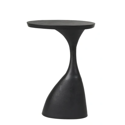 Afbeelding van Light &amp; Living Macau bijzettafel 40x33x55 cm mat zwart Metaal