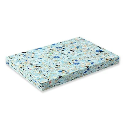 Afbeelding van Yoga Studio Chip Foam Block 20,5 cm x 30,5 2,5 cm, 1 inch, gerecycled chipschuim yogablok, draagbaar, lichtgewicht yogablok