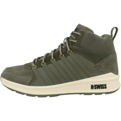 Afbeelding van K Swiss Heren Vista Trainer Mid WNT Sneaker, DeepLichen/Black, 40 EU, deeplichen black, EU
