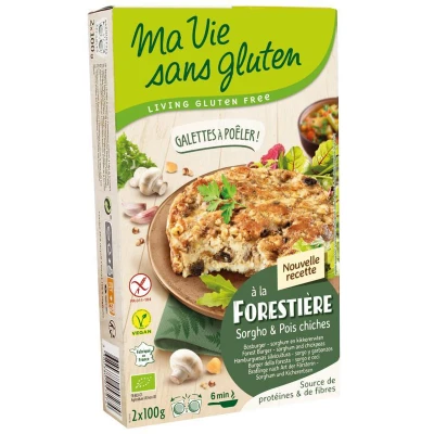 Afbeelding van Ma Vie Sans Champigonburger kikkererwten bio glutenvrij 2 stuks