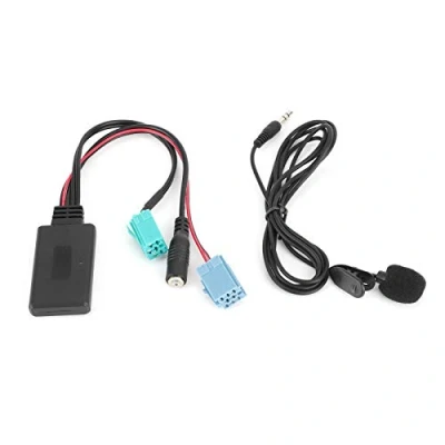 Afbeelding van Car Audio Adapter, 6Pin Bluetooth Kabel Auto Stereo AUX IN Adapter met Microfoon Fit voor Clio/Espace/Megane