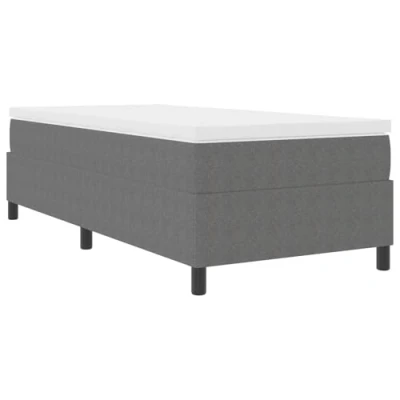 Afbeelding van vidaXL Lichtgrijs Metalen frame met stofbedekking 90 x 190 cm Strak