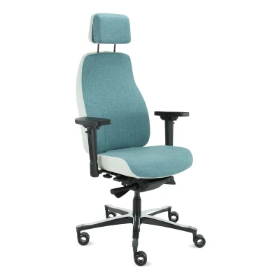 Afbeelding van 06Z Elvio High End Ergonomische Stoel met hoofdsteun in Azuur
