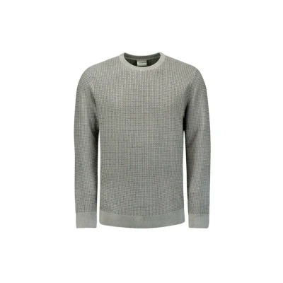 Afbeelding van No Excess Mannen Tweekleurige Trui Met Ronde Hals Grijs XL