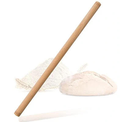 Afbeelding van spar home Turkse deegroller, traditionele deegroller van beukenhout, handgemaakte hout, oclava, 60 x 2 cm