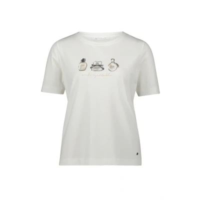Afbeelding van Betty &amp; Co Casual MIT Print Tshirt print, Dames, Maat: Small, Patch cream grey