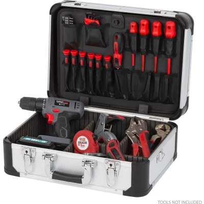 Afbeelding van Kreator KRT640104S Gereedschapskoffer 433 x 313 163 mm zilver (geleverd zonder gereedschap)