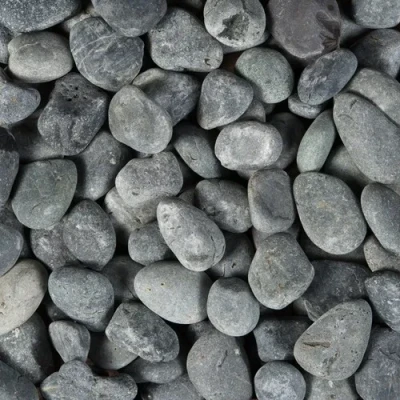 Afbeelding van 10 stuks! Beach pebbles zwart 40/60 mm 20 kg Gardenlux