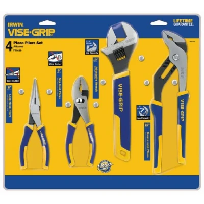 Afbeelding van IRWIN Vise Grip tang en moersleutelset, 4 delig (2078705), blauw