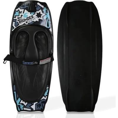 Afbeelding van SereneLife SLKB10 Thunder Wave watersport kneeboard Met strap Max 1 Persoon Zwart/Blauw Waterboarding Kniesurfen