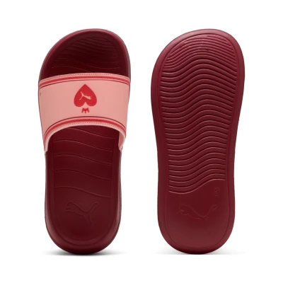 Afbeelding van Puma Popcat Idylle Badslippers, Dames, Maat: 38, Pink fruit peach frost dark crimson Kunststof/ textiel
