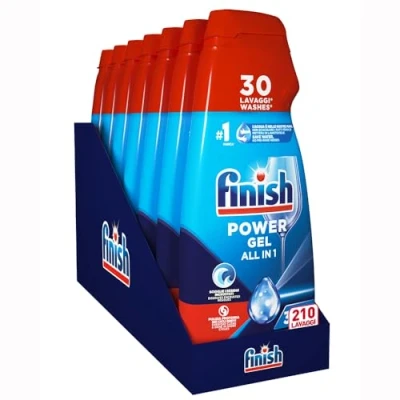 Afbeelding van Finish Powergel Fresh Vaatwassergel, 210 wasmachines, 7 verpakkingen van elk 30 vaatwassers