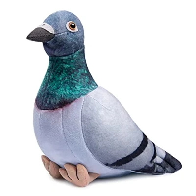 Afbeelding van lilizzhoumax duif pluche 23 cm, simulatie dier dier, schattig zacht speelgoed, poppen, wilde dieren, cadeau voor kinderen en vrienden