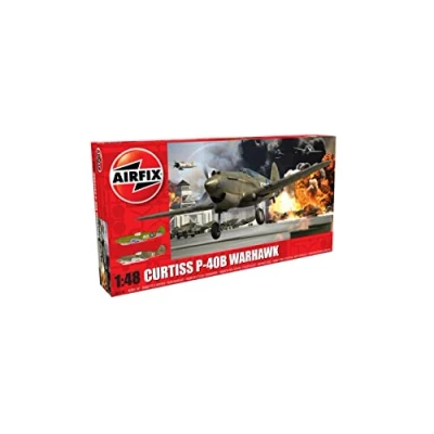 Afbeelding van Airfix Modelset A05130A Curtiss P 40B Warhawk Modelbouwset Plastic modelvliegtuigsets voor volwassenen en kinderen vanaf 8 jaar, set inclusief sprues stickers Schaalmodel 1:35