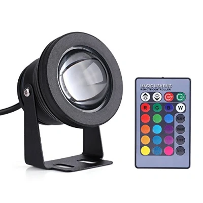 Afbeelding van Qiilu 10W 12V RGB LED via Subacqueo Luce Barca een Vela Marina Spot IP68 Impermeabile Lampada Acquario Stagno (Black)
