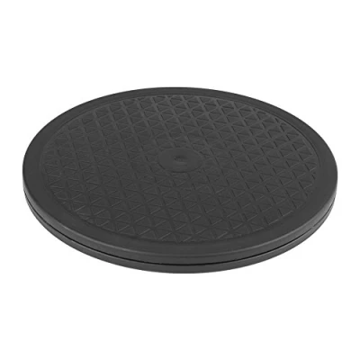 Afbeelding van Walfront 25,4 cm tot 360 graden draaibaar, heavy duty stalen kogellagers platform standaard roterende lade voor tv monitor laptop beeldhouwen zwart