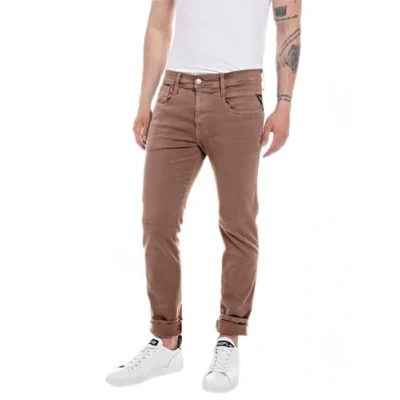 Afbeelding van Replay Anbass Hyperflex Colour Xlite heren Jeans , 778 chocolade, 28W / 32L