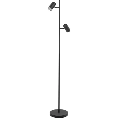 Afbeelding van Highlight Vloerlamp Burgos 2 lichts H 142 cm zwart