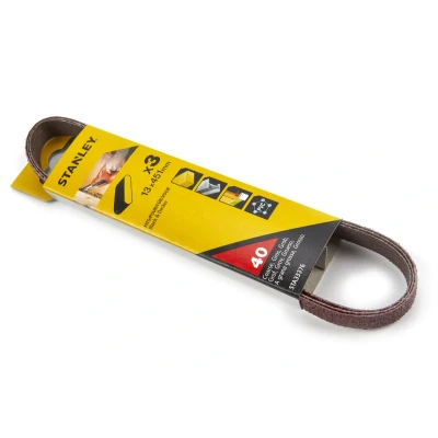 Afbeelding van Stanley 3 Delige 13 x 451 mm. K40 Schuurbandenset Voor De Black &amp; Decker KA900E Powerfile