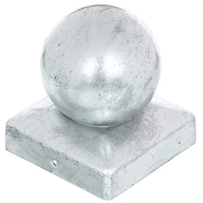 Afbeelding van Alberts 843090 Paalkap voor houten palen met kogelkop thermisch verzinkt 90 x mm set van 6