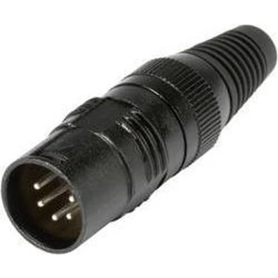 Afbeelding van Hicon HI X5CM M XLR connector Stekker, recht Aantal polen: 5 Zwart 1 stuk(s)