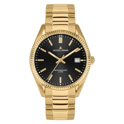 Afbeelding van Jacques Lemans Kwartshorloge Derby Horloge, herenhorloge, dameshorloge, roestvrijstalen band, tot 10 bar waterdicht.