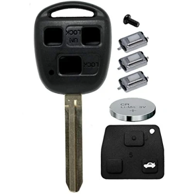 Afbeelding van Auto sleutel afstandsbediening 1x geval 3 knoppen TOY43 + toetsenbord 3x Micro knop CR2016 batterij compatibel met Toyota