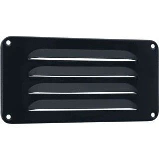 Afbeelding van Nedco Schoepenrooster Rechthoek Aluminium 180 x 90 mm Zwart