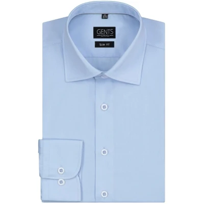 Afbeelding van Gents Slimfit Bamboe lichtblauw Blauw Maat M