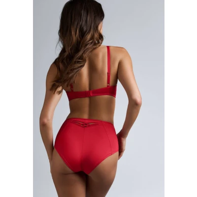 Afbeelding van Marlies Dekkers dames Dame de Paris high waisted slip met opengewerkte details in kleur Rood, maat: XL