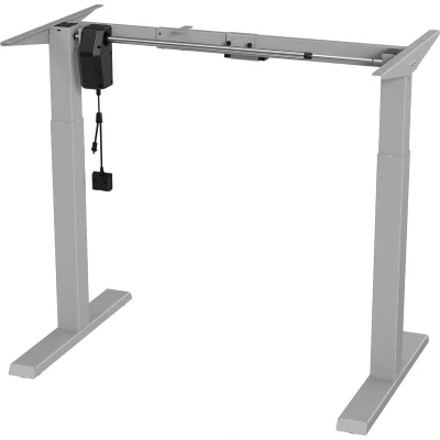 Afbeelding van Ergo Office Zit sta bureau Elektrisch in hoogte verstelbaar max 123cm 70 kg Zonder tafelblad Grijs