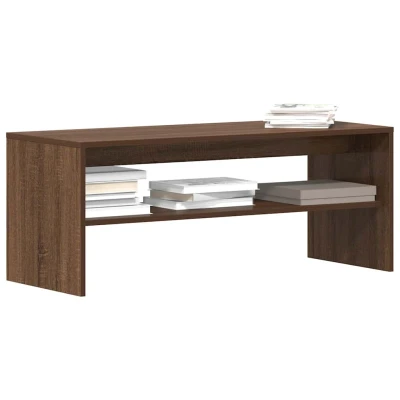 Afbeelding van vidaXL Tv meubel 100x40x40 cm bewerkt hout bruin eikenkleur