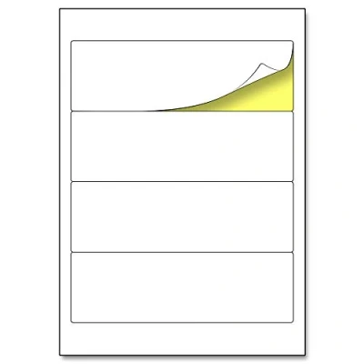 Afbeelding van 4 per Vel, 25 Vellen A4 Zelfklevende Etiketten Stickers Labels Bedrukbaar Witte, Ordneretiketten Laser &amp; Inkjet Printable 192 x 61 mm