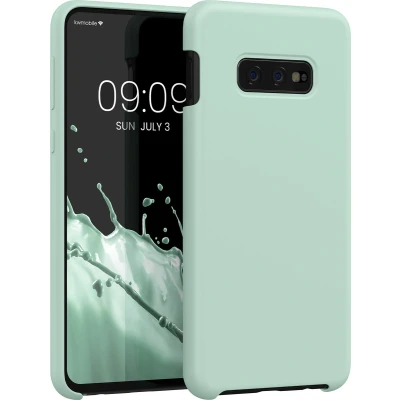 Afbeelding van kwmobile telefoonhoesje geschikt voor Samsung Galaxy S10e Hoesje met siliconen coating Smartphone case in cool mint