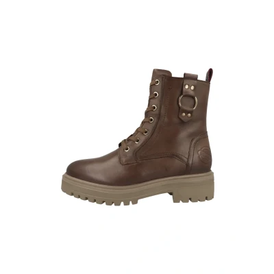 Afbeelding van s.Oliver Dames Lace Boot Flat 5 25201 43 Enkellaarsjes, cappuccino, 37 EU