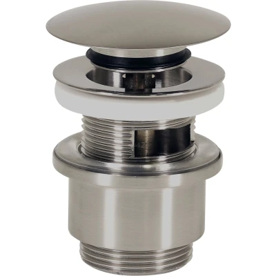 Afbeelding van Plieger design afvoerplug pop up met overloop (inox) 5/4&quot; rond