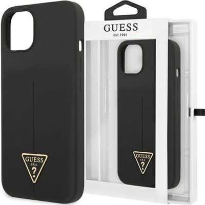 Afbeelding van Guess GUHCP14MSLTGK iPhone 14 Plus 6.7 zwart/zwart hardcase siliconen driehoek