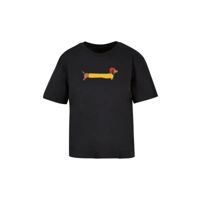Afbeelding van Merchcode Christmas DOG Tshirt print, Dames, Maat: Medium, Black