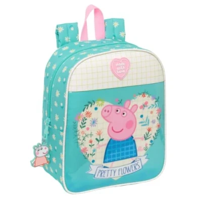 Afbeelding van Kinderrugzak Peppa Pig Pretty flowers Geel Munt 22 x 27 10 cm