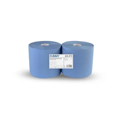 Afbeelding van Funny Poetspapierrollen, 3 laags, gerecycled blauw, 26 cm, 500 vellen, per stuk verpakt (1 x 2 stuks)