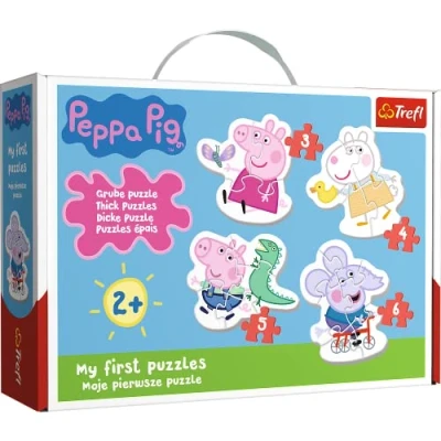 Afbeelding van Peppa Pig Puzzel Mijn eerste puzzels Lovely puzzelset 3 + 4 5 6 stukjes