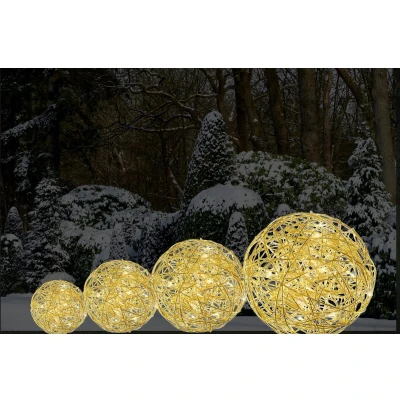 Afbeelding van 3D Kerstbal &quot;Galax&quot; met 100 LEDs Goud ø37,5 cm