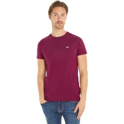 Afbeelding van Tommy Jeans TEE Tshirt basic, Heren, Maat: XXS, Valley grape
