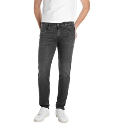 Afbeelding van Replay Heren Slim Fit Jeans Anbass Powerstretch Denim, 097, donkergrijs, 27W x 32L